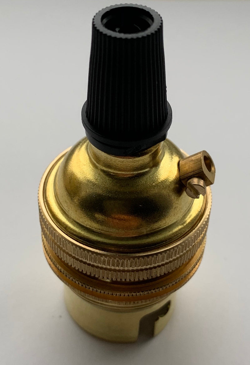 BC Brass Pendant Lampholder - With Cord Grip - LED Spares