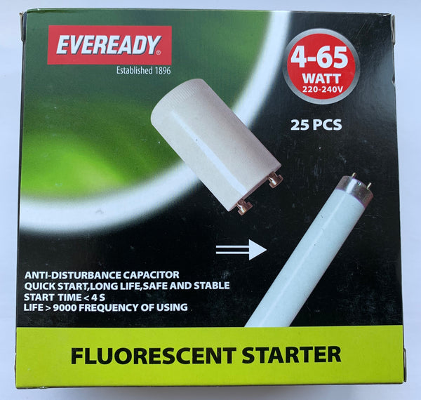 S1092 EVEREADY Fluorescent Starter Switch 4-65W Box of 25