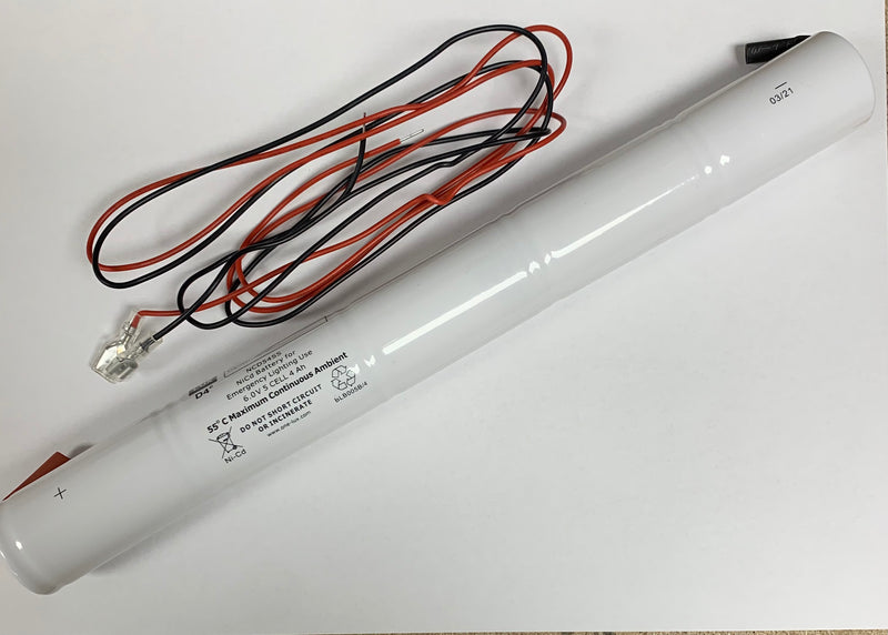One-Lux NCD54SS NICD 4Ah 5 Cell 6V Emergency Battery Stick - LED Spares