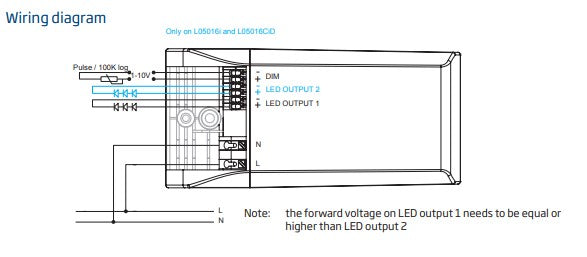 Lumotech - Fulham - L05016i LED Driver 20W 3-33V 250mA - 1000mA 1-10V Dimmable - LED Spares