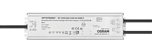Osram OT 250/220-240/24 DIM P 250W 24V 1-10V CV Dimmable LED Power Supply - LED Spares 