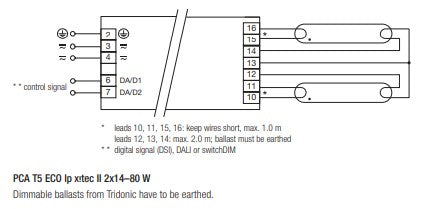 Tridonic 22185097 PCA 2X35/49 T5 ECO lp xitec II - LED Spares