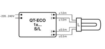 Osram QT-ECO1X4-16 S Quicktronic ECG for T5 and CFL Lamps - LED Spares