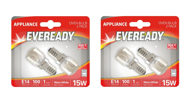 S1021 Eveready Oven Appliance Bulb 300 °C 15W SES (E14) Pigmy