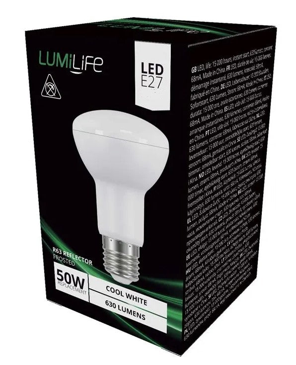 LumiLife LED R63 Reflector E27 (ES) 630lm 5.4W 4,000K (Cool White) Bulb - LED Spares