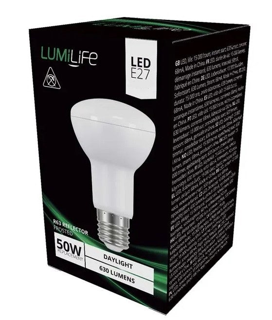 LumiLife LED R63 Reflector E27 (ES) 630lm 5.4W 6,500K (Daylight) Bulb - LED Spares