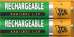JCB AAA Rechargeable Batteries 900mAh - High Capacity - LED Spares