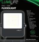 LumiLife 70W Floodlight - IP65 - 8,400 Lumen - 3000K (Warm White) - S18406 - LED Spares