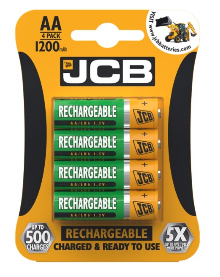 JCB AA Rechargeable Batteries 1200mAh