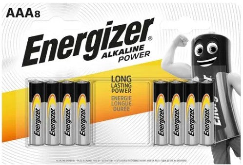 Energizer AAA Alkaline Power - Pack of 8 - S9338 - LED Spares