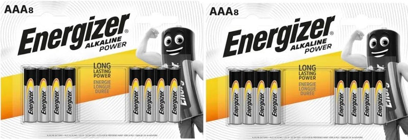 Energizer AAA Alkaline Power - Pack of 8 or 16 - S9338 - LED Spares
