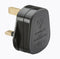 Knightsbridge 13A Plug Top With 13A Fuse - Black - Screw Cord Grip - SN1383BK - LED Spares