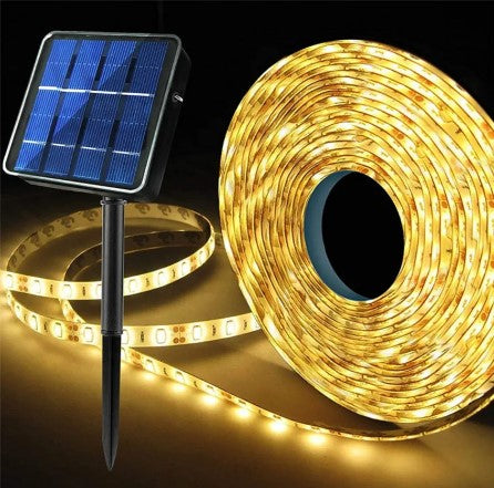 Outdoor Solar 5M LED Strip IP65 3V DC 30LED/M 8mm Wide 4000K - LED Spares