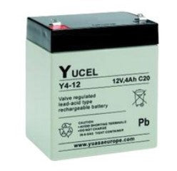 Yucel Y4-12 12V 4Ah Sealed Lead Acid Battery - LED Spares